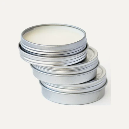 Stacked aluminium tins with screw lids